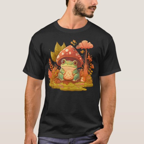 Aesthetic Cottagecore For Frog Lover And T_Shirt