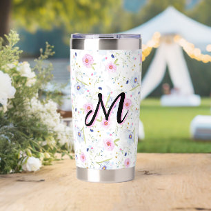 Aesthetic Cottagecore Wildflower Floral Elegant Insulated Tumbler