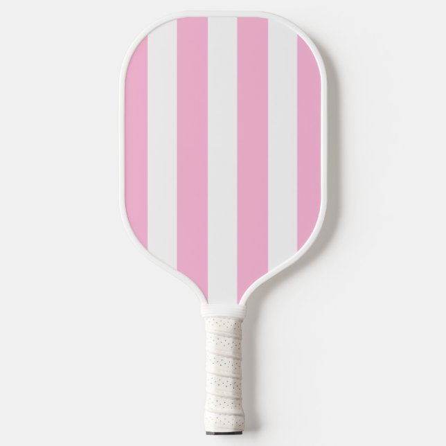 Aesthetic Country Club Pink Stripes Monogram Cute Pickleball Paddle