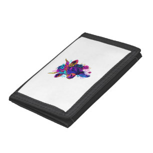 Aesthetic Cow Graphic Cute Cow Women Girls _1 Tri-fold Wallet