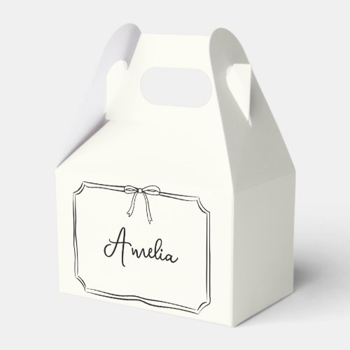 Aesthetic Custom Name Bow Bridesmaid Proposal Gift Favor Boxes