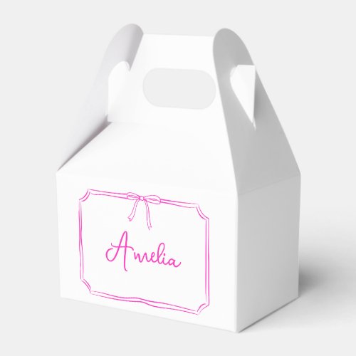 Aesthetic Custom Name Bow Bridesmaid Proposal Gift Favor Boxes
