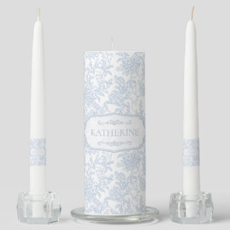 Aesthetic Cute Floral Patter Custom Unity Candle Set