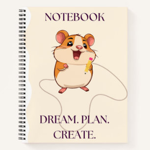 Aesthetic cute Hamster notebook 