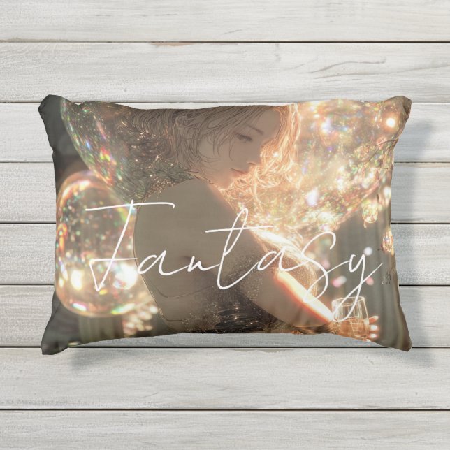Aesthetic / Dark Fantasy Art Outdoor Pillow (Front)