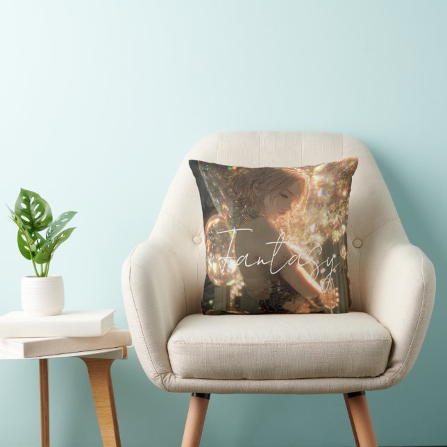Aesthetic / Dark Fantasy Art Throw Pillow (Chair)