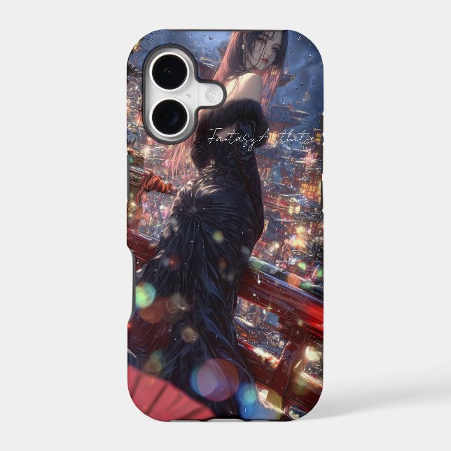 Aesthetic / Dark Fantasy Girl iPhone Case (Back)