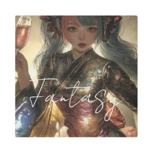Aesthetic / Dark Fantasy Girl Metal Print