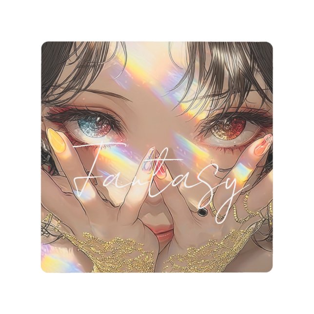 Aesthetic / Dark Fantasy Girl Metal Print (Front)