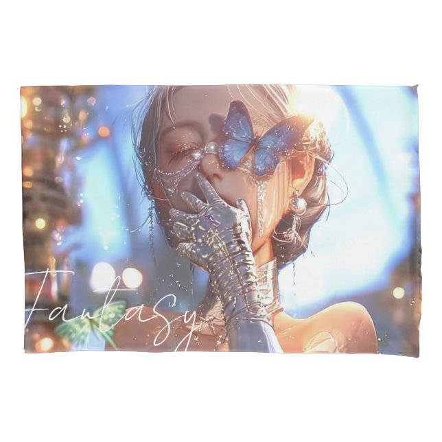 Aesthetic / Dark Fantasy Girl Pillow Case (Front)