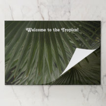 Aesthetic dark green Tropical Paper Placemat