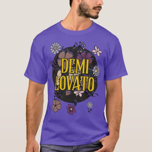 Aesthetic Demi Proud Name Flowers Retro Styles T_Shirt