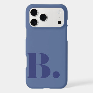 Aesthetic Denim Blue Minimalist Initial Letter B iPhone 17 Pro Max Case
