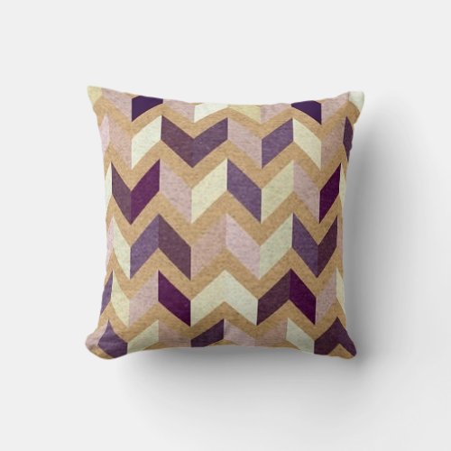 Aesthetic Desert Eagle Sand Chevron Throw Pillow