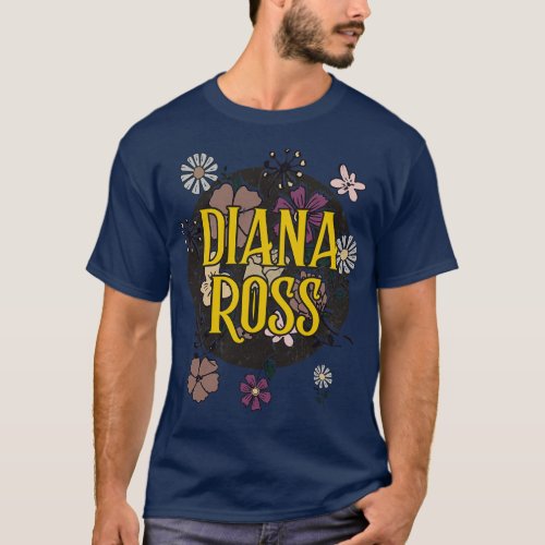 Aesthetic Diana Proud Name Flowers Retro Styles T_Shirt