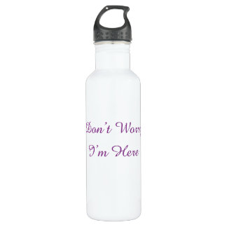 Aesthetic Don't Worry I'm Here Custom Text Stainless Steel Water Bottle