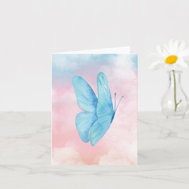 Aesthetic dreamy butterfly  card (Small Plant)