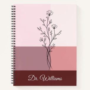 Aesthetic Dusty Rose Gift for Women and Students Notebook