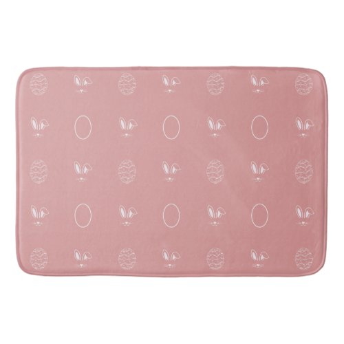 Aesthetic easter pink pattern bath mat