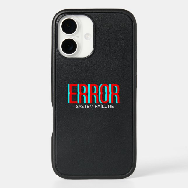 Aesthetic ERROR Glitch iPhone 16 Case (Back)