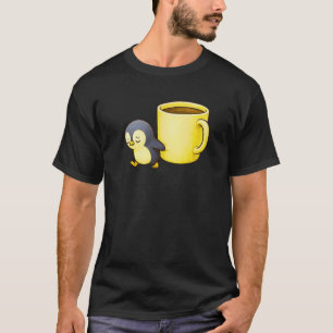 Aesthetic Exhausted Penguin • Oversized Coffee Cup T-Shirt