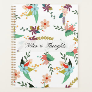 Aesthetic Fall Floral Pattern Custom Name Planner