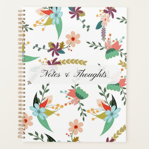 Aesthetic Fall Floral Pattern Custom Name Planner