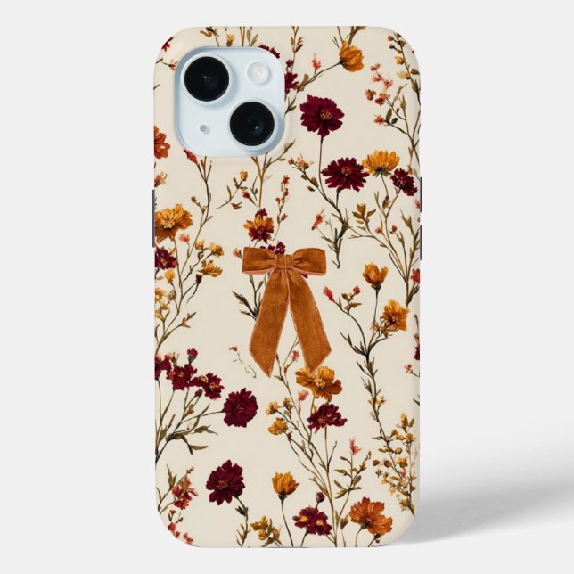 aesthetic fall vibe phone case (Back)