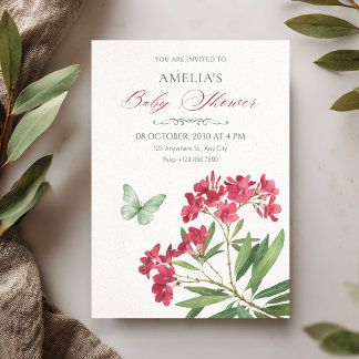 Aesthetic floral baby shower invitation