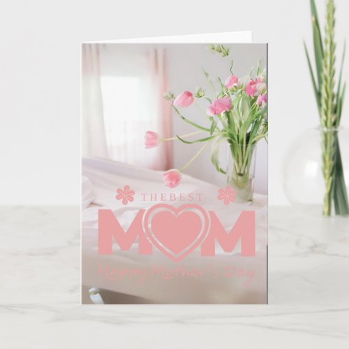 Aesthetic Floral Background Mothers Day Card