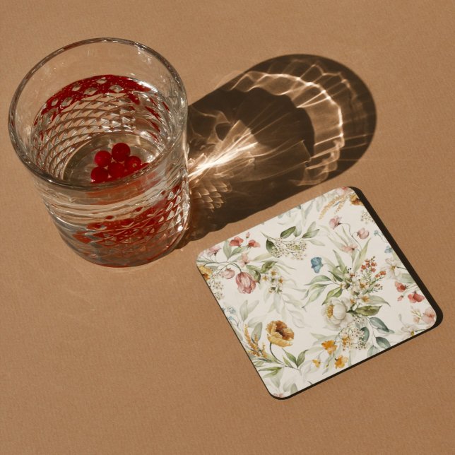Aesthetic floral  beverage coaster (Creator Uploaded)