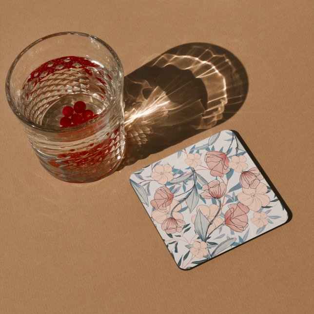 Aesthetic floral  beverage coaster (Creator Uploaded)