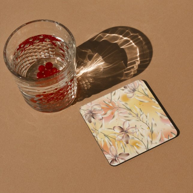 Aesthetic floral  beverage coaster (Creator Uploaded)