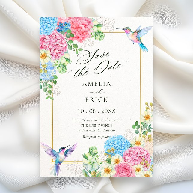 Aesthetic floral bird  save the date (Creator Uploaded)