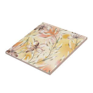 Aesthetic floral  ceramic tile