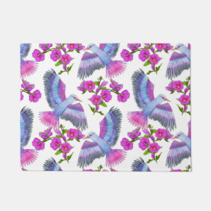 Aesthetic floral doormat