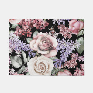 Aesthetic floral doormat