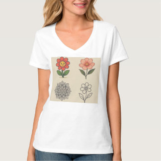 Aesthetic Floral Fusion T-Shirt