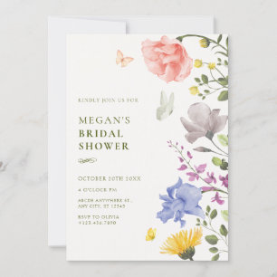 Aesthetic floral garden bridal shower invitation