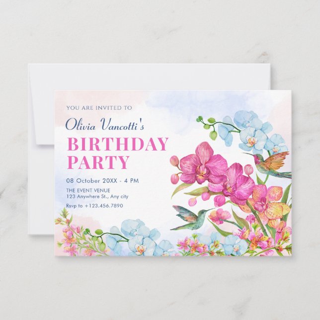 Aesthetic floral  invitation (Front)