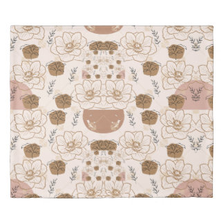 Aesthetic Floral Mauve Duvet Cover