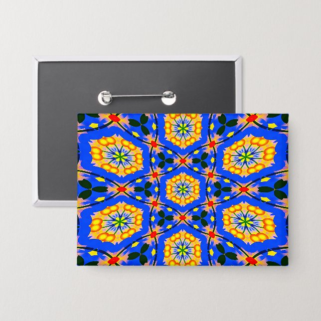 Aesthetic Floral Pattern Button (Front/Back)