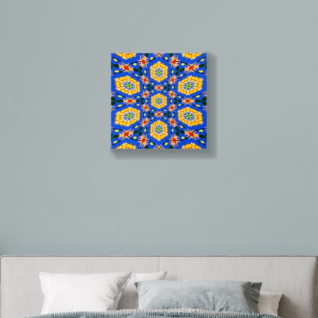 Aesthetic Floral Pattern Wood Photo Tile (Bedroom)