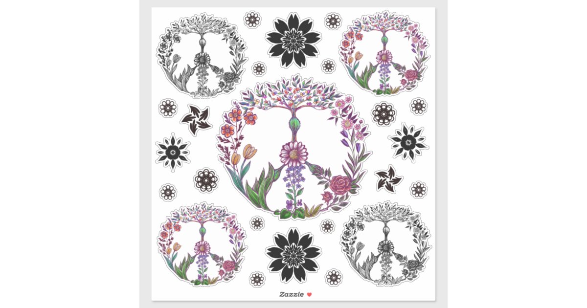 Aesthetic Floral Peace Sign Drawing Mandala Flower Sticker Zazzle Com The advantage of transparent image is that it can be used efficiently. aesthetic floral peace sign drawing mandala flower sticker zazzle com