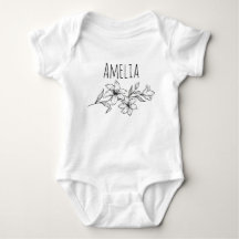Aesthetic Floral Personalized Baby Girl Name