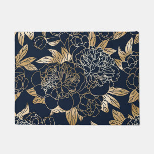 Aesthetic Floral seamless pattern Doormat