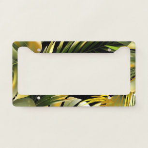 Aesthetic Floral seamless pattern License Plate Frame