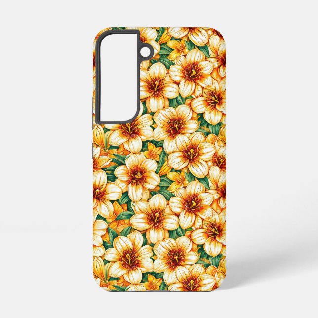 Aesthetic Floral Soft Spring Flower Design Samsung Galaxy Case (Back)