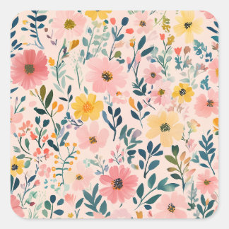 Aesthetic Floral Sticker for Packaging Mail