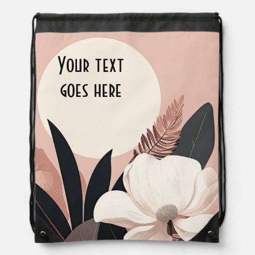 Aesthetic Floral Tranquility Drawstring Bag